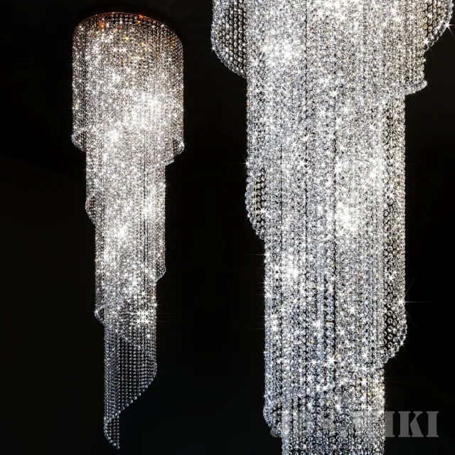 lighting – Luxury crystal chandelier 3ds Max