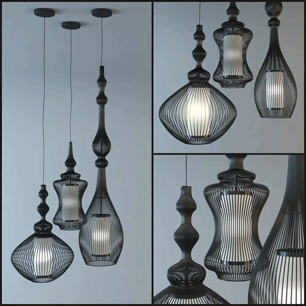 lighting – Modern LED chandeliers 3ds Max