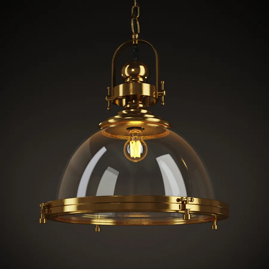 lighting – Paloma chandelier CH100-1-BRS 3ds Max