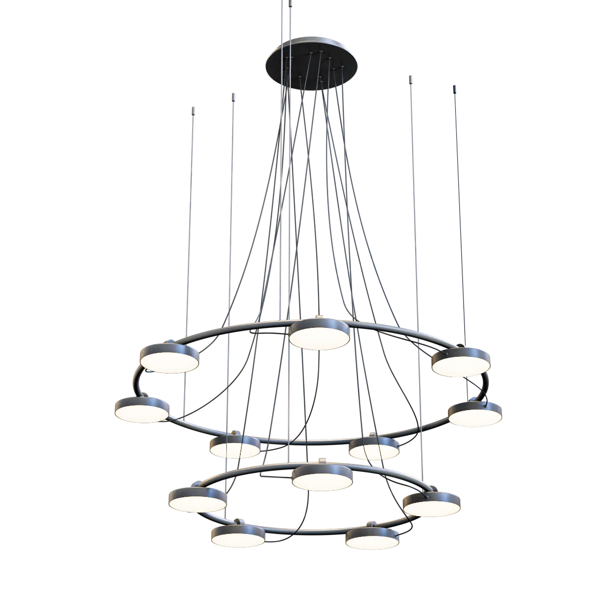 lighting – Pendant chandelier Estiluz Aro 3542 3ds Max