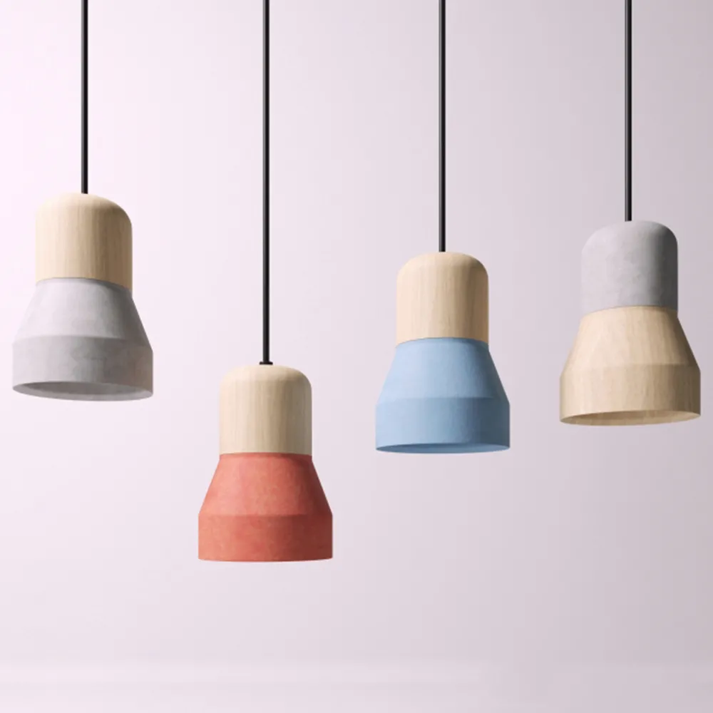 lighting – Pendant lamp CEMENT WOOD LAMP 3ds Max