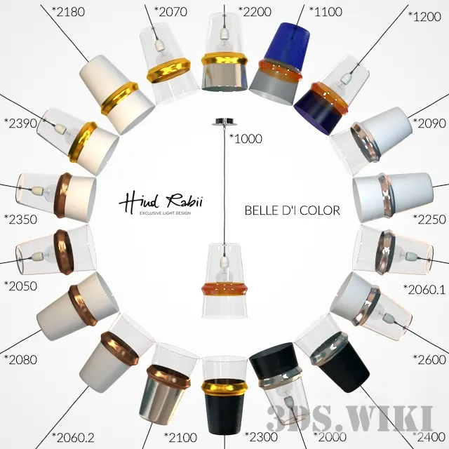 lighting – Pendant lamp from Hind Rabii Belle d’I series. 3ds Max