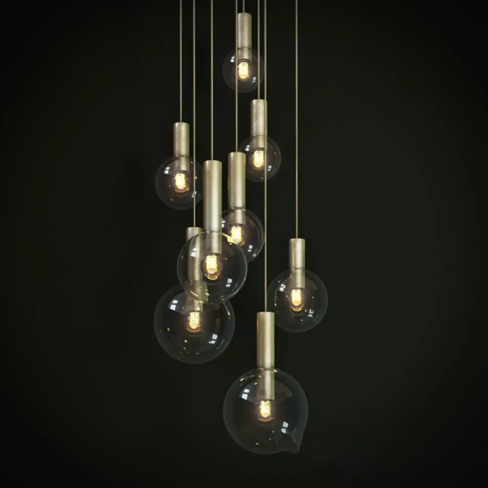 lighting – Pendant lamp made of bulbs 3ds Max
