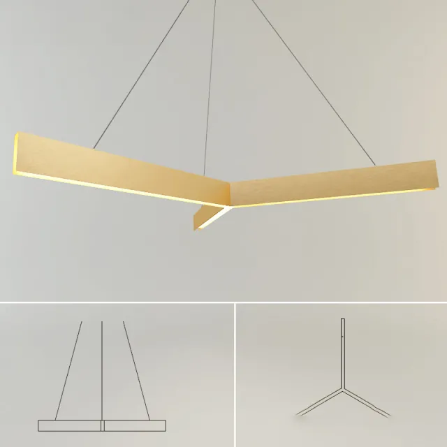 lighting – Pendant Light Resident Tri Pendant 3ds Max