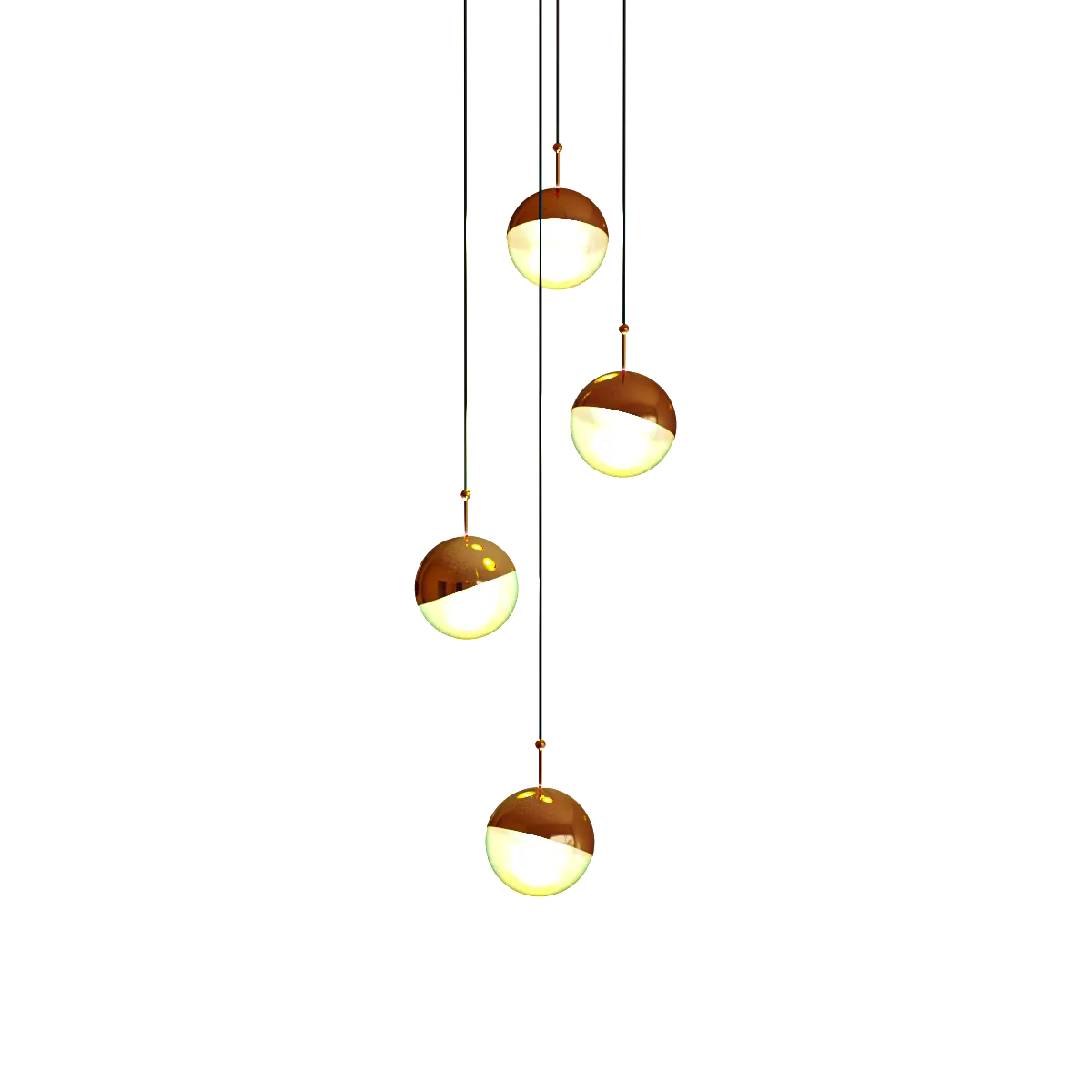 lighting – Pendant round lamps 3ds Max