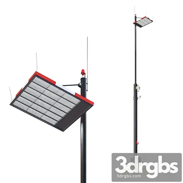 Lighting pole with ewo spotlights 3dsmax Download