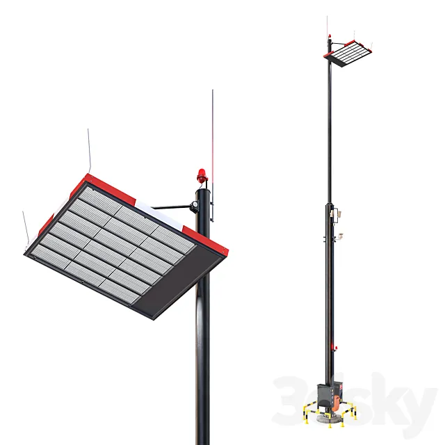 Lighting pole with EWO spotlights 3DSMax File