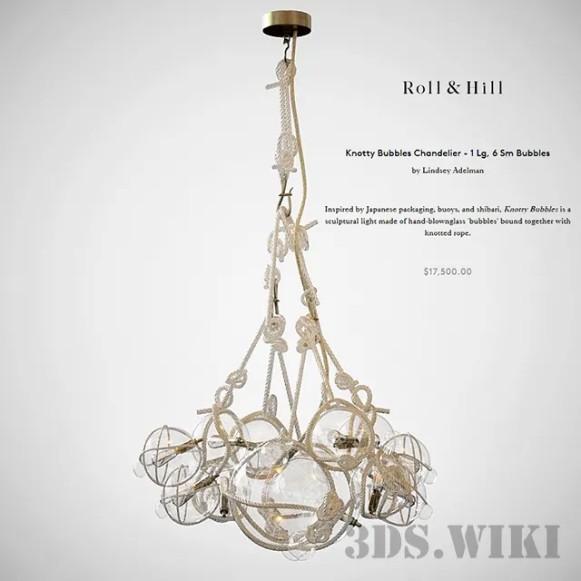 lighting – Rope chandelier Roll & Hill 3ds Max