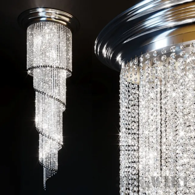 lighting – Round luxury chandelier 3ds Max