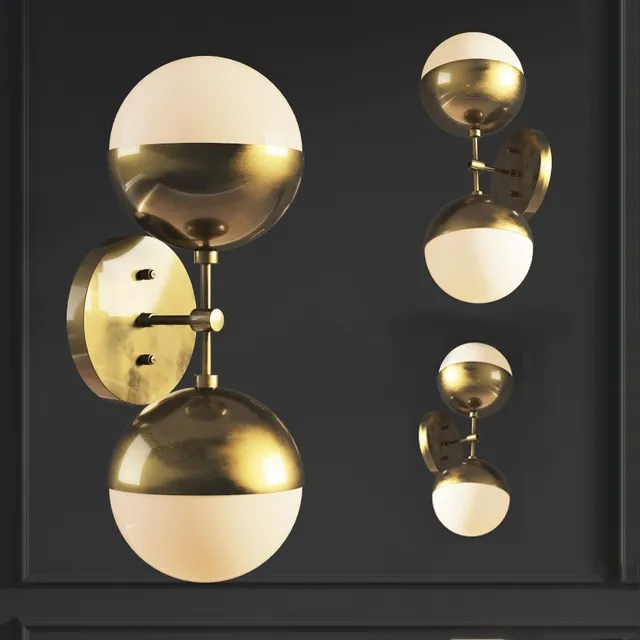lighting – Sconce Copper Light Bra Duos Brass 3ds Max