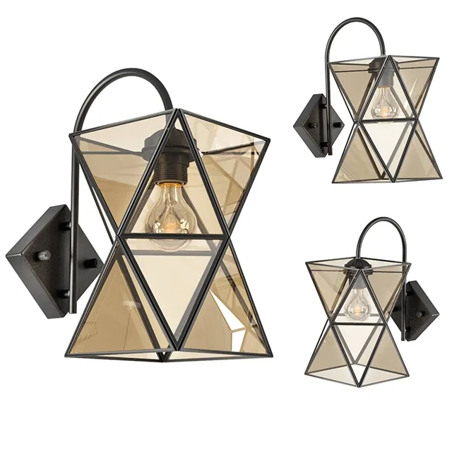 lighting – Sconce PolyPyramid Glass Bra Cognac 3ds Max