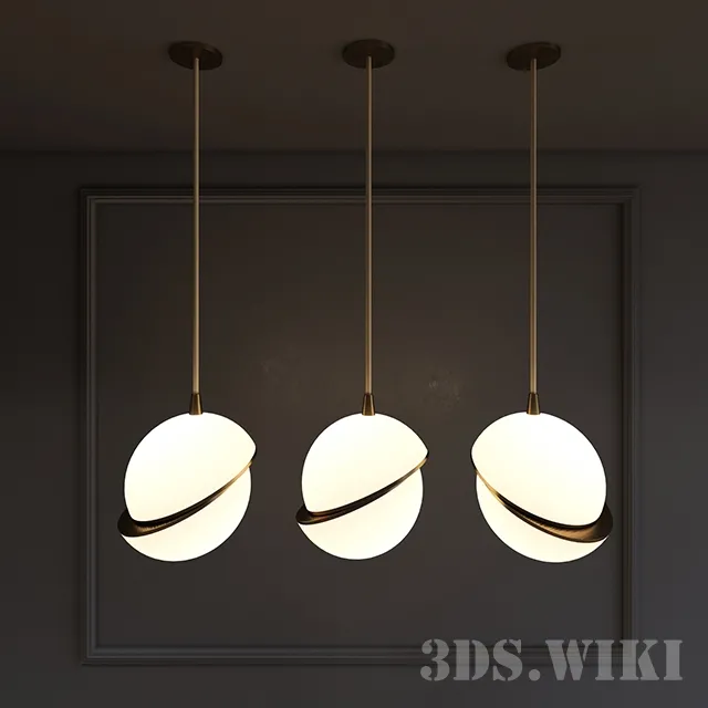 lighting – SEMICIRCLE WHITE / GOLD D25 * H25 3ds Max