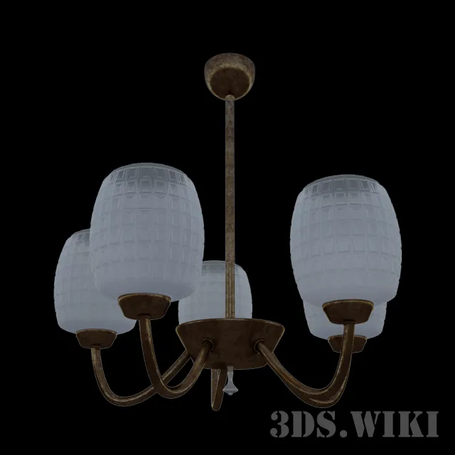 lighting – Simple chandelier (5 lights) 3ds Max