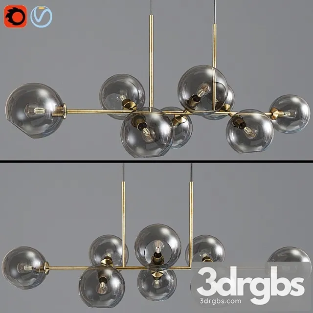 Lighting staggered glass chandelier 3dsmax Download