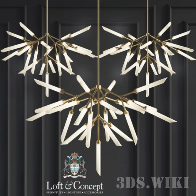 lighting – Suspension Lights Spur Chandelier 3ds Max