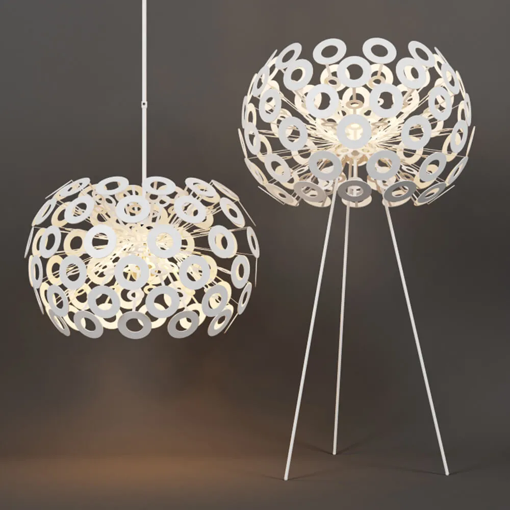 lighting – Table lamp and chandelier Dandelion 3ds Max