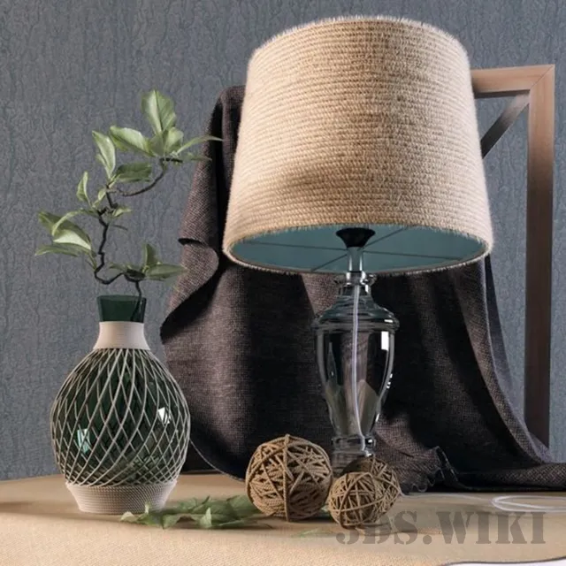 lighting – Table lamp and decor 3ds Max