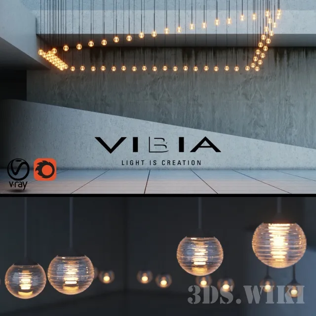 lighting – Vibia Algorithm suspended ceiling luminaire 3ds Max
