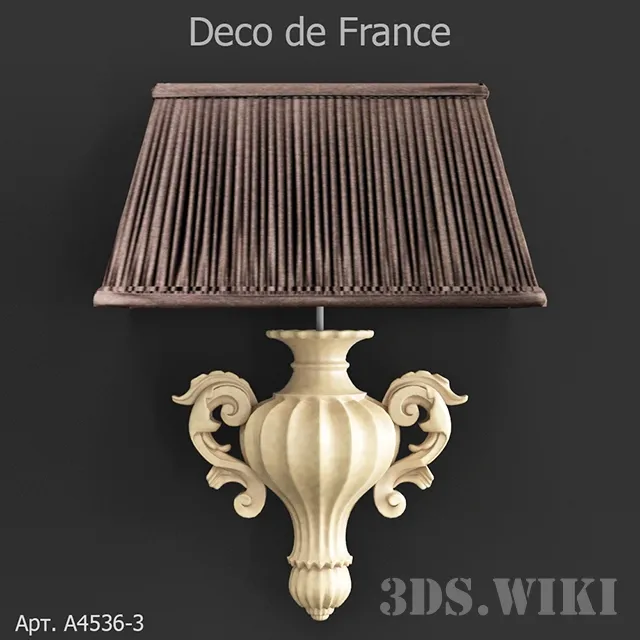 lighting – Wall lamp Deco de France A4536-3 3ds Max