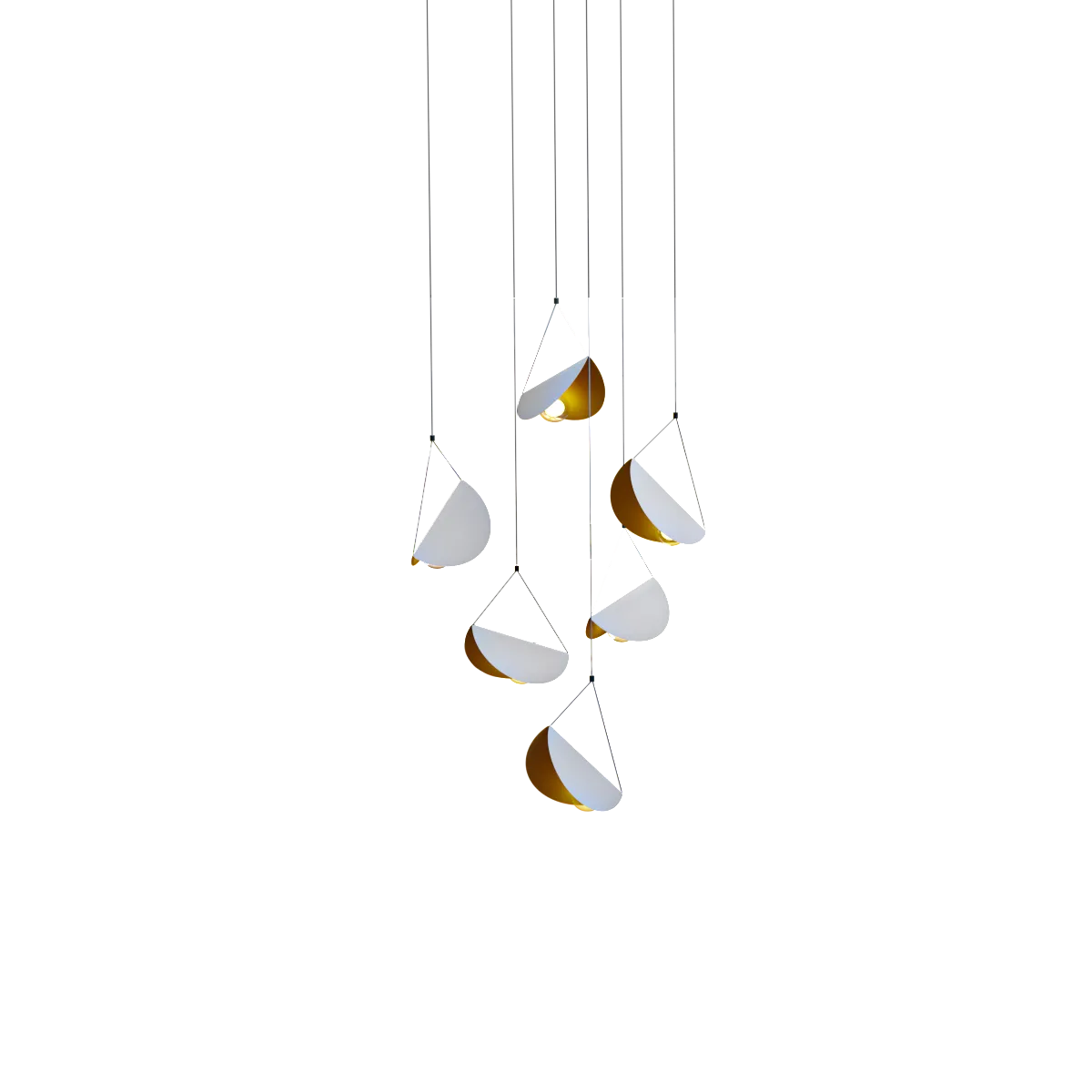 lighting – White glider pendant light chandelier 3ds Max