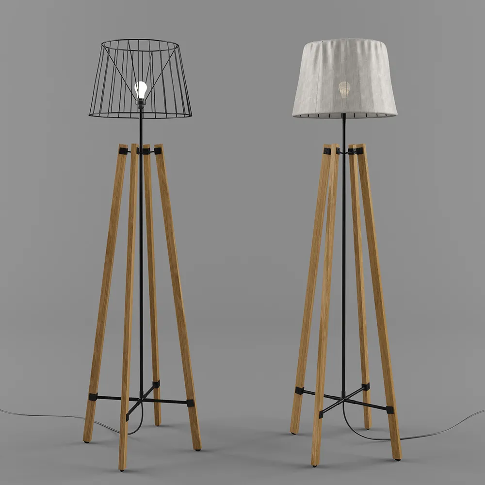 lighting – Wood Wire Floor Lamp 3ds Max
