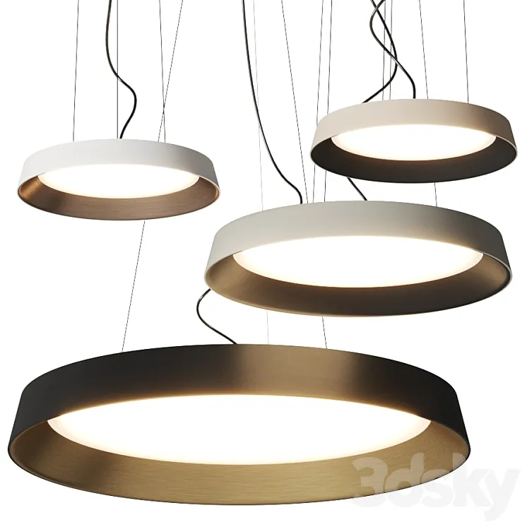 Lightnet Beam Me Up Pendant Lamps 3DS Max