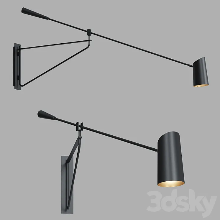 Lightology STYLUS SWING ARM WALL SCONCE By Modern Forms 3DS Max