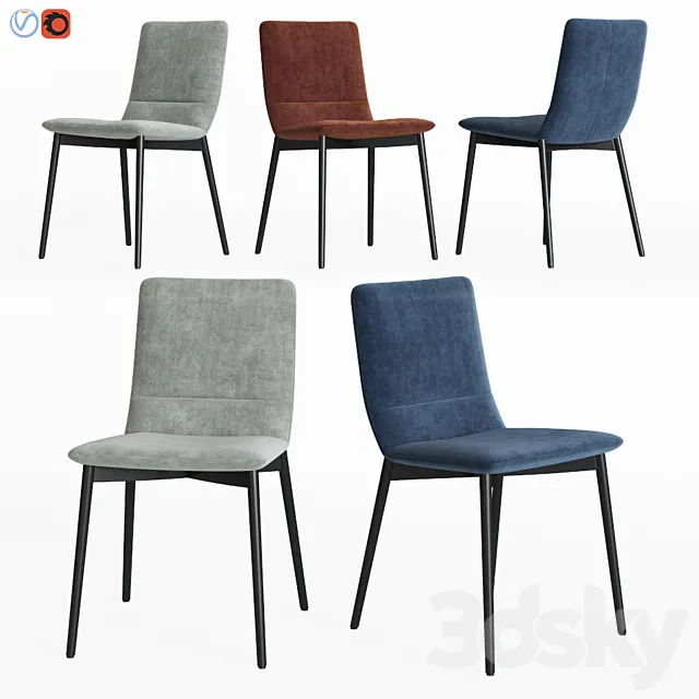 Ligne Roset Bend Dining Chair 3DS Max Model