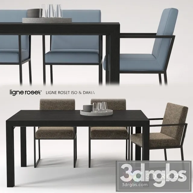 Ligne Roset Iso Daria Table and Chair 3dsmax Download