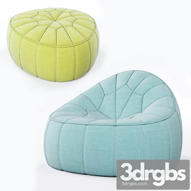Ligne roset ottoman and footstool 2 3dsmax Download