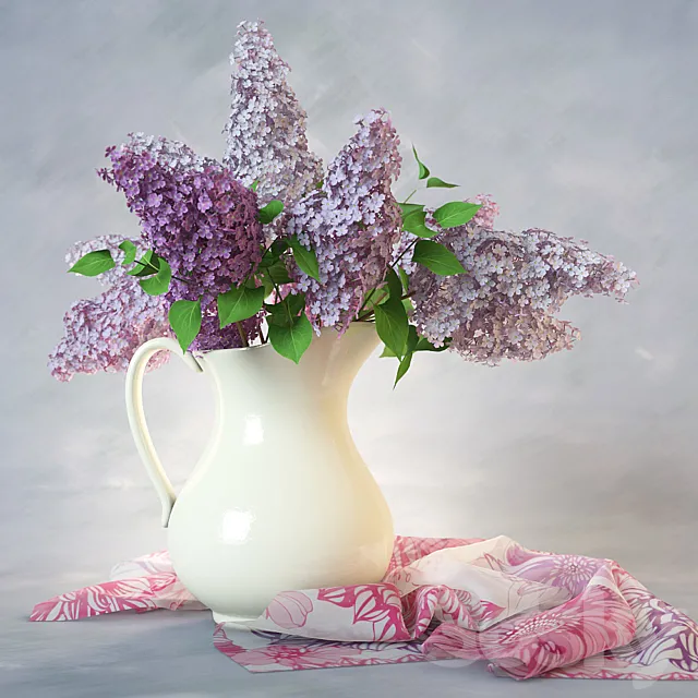 Lilac Bouquet in Vase 3DSMax File