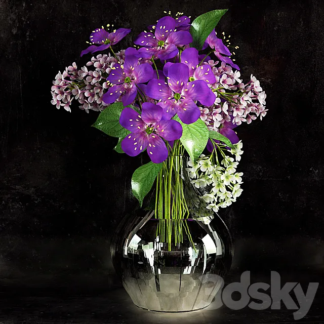 Lilacs in a Vase 3DSMax File