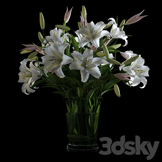 Lilies in a Vase 3DSMax File