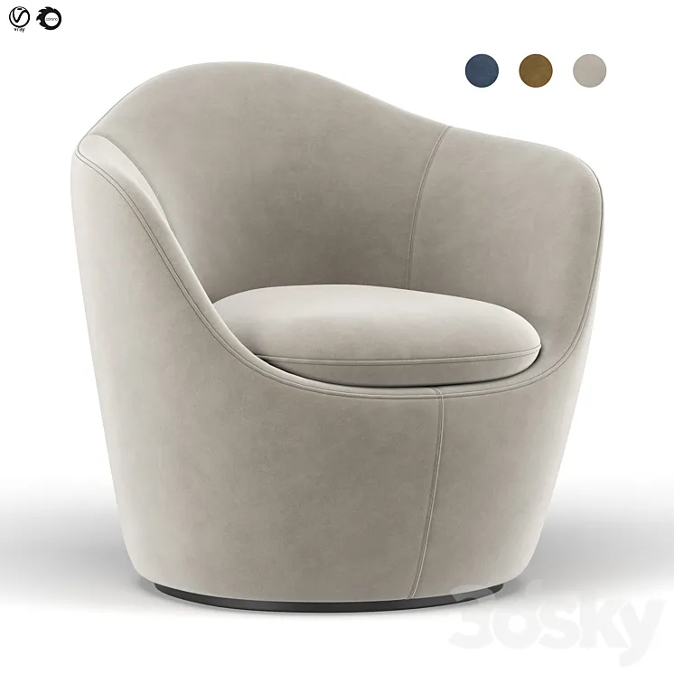 Lina swivel chair 3DS Max
