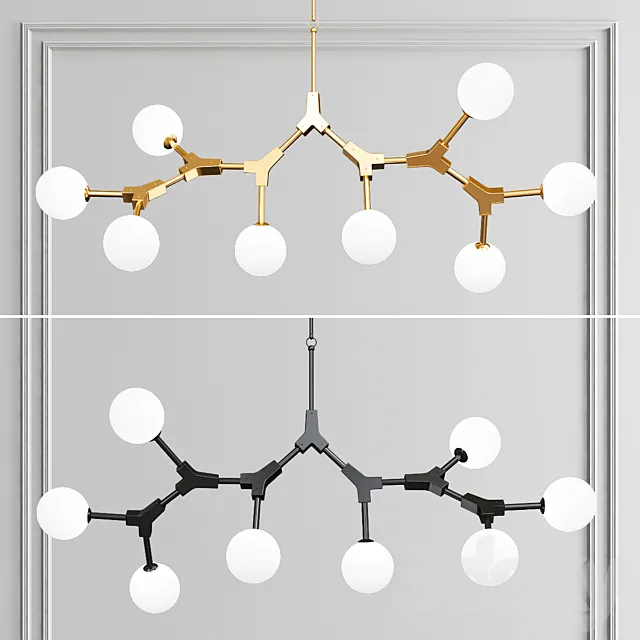 Lindsey Modern Luster G4 Led Chandelier 3ds Max