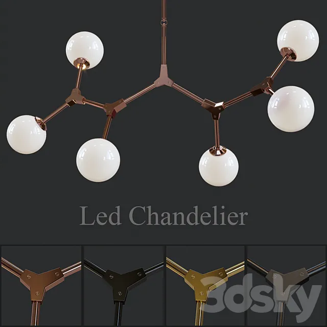 Lindsey Modern Luster G4 Led Chandelier 3ds Max