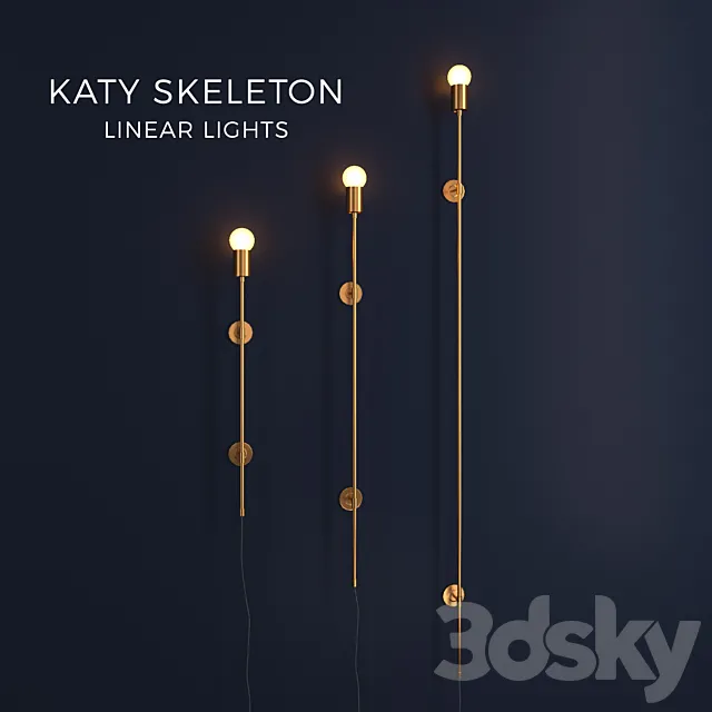 LINEAR LIGHTS (Kate Skeleton) 3DS Max Model