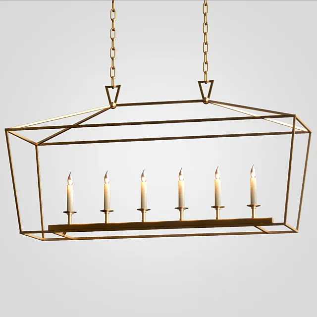 Linear Pendant Bronze RH chandelier 3ds Max
