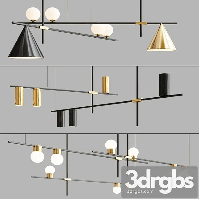Linear pendant lamp collection