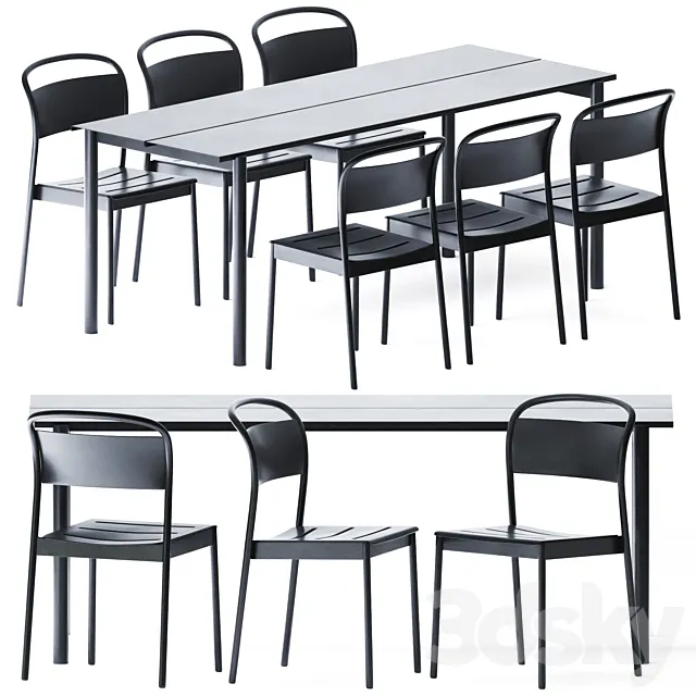 Linear Steel Table by Muuto 3ds Max