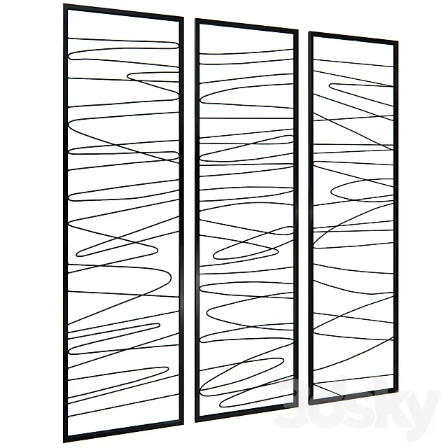 Linear Wall Art by Steven Sabados 3ds Max