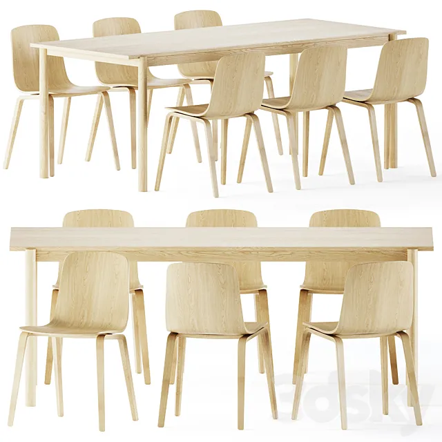 Linear Wood Table by Muuto 3ds Max