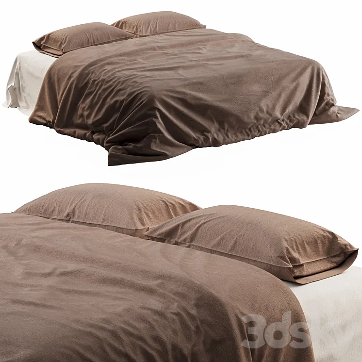 Linen bed linen Zara Home 04 3DS Max Model