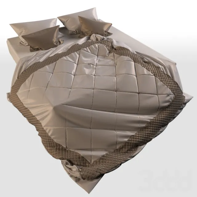 Linen bed under the mattress 1800h2000 3dsMax Model
