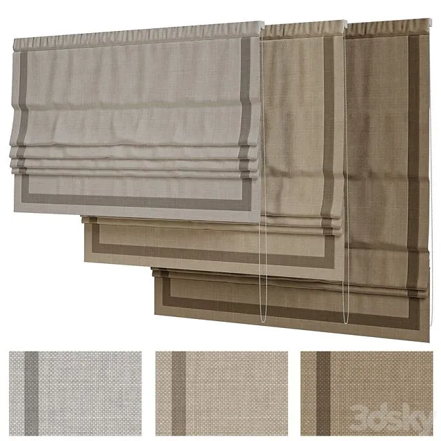 Linen Roman blind 3dsMax Model