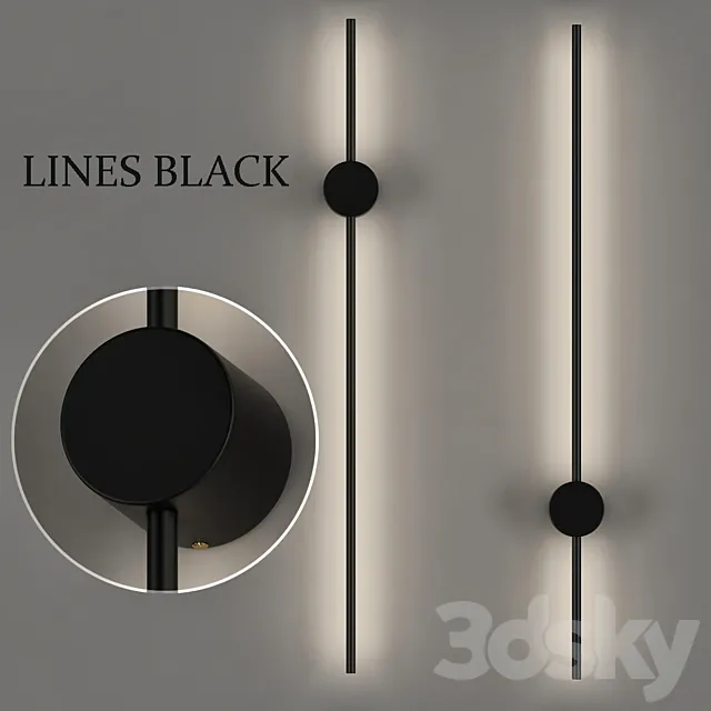 Lines Black 3DSMax File