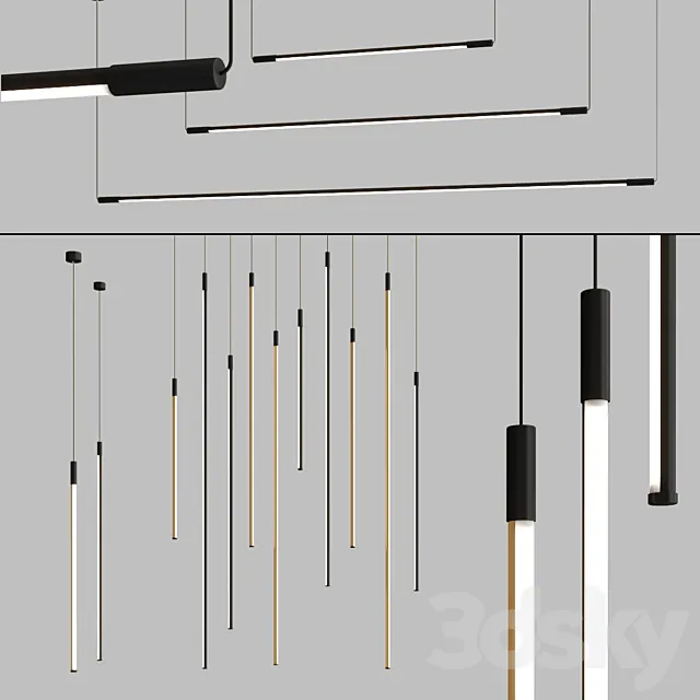 LINES pendant light collection 3DS Max Model