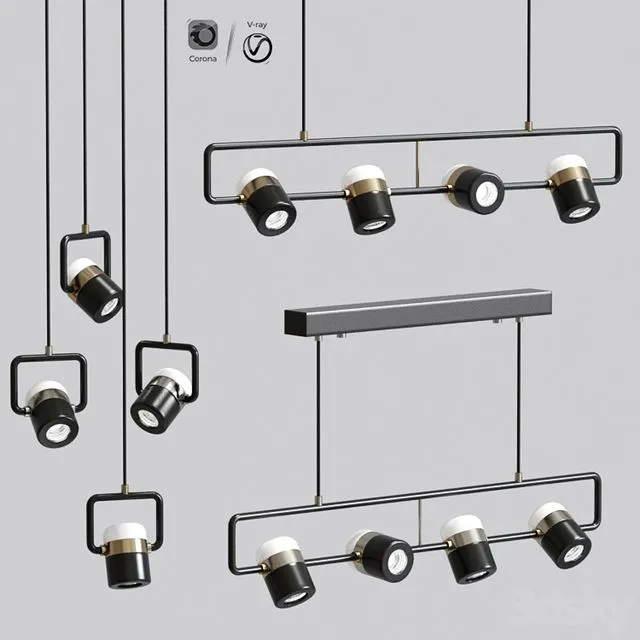 Ling linear pendant collection 3dsMax Model