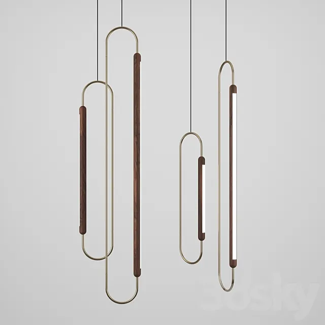 Link vertical pendant by Hollis + Morris 3ds Max