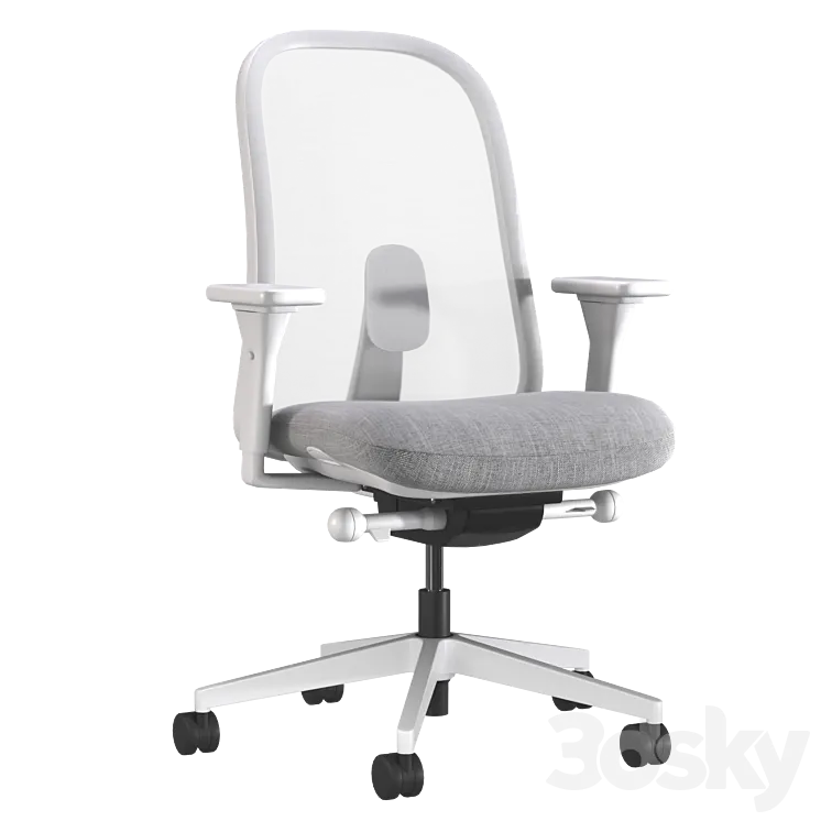 LINO Office Swivel chair with armrests by Herman Miller 3DS Max